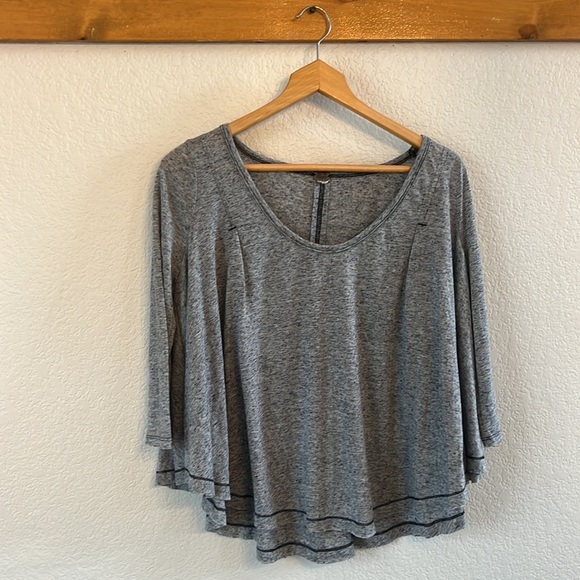 Free People Tops - Free People Oversized Shirt Flowy Gray size Extra Small
